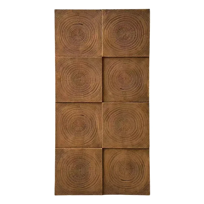 PU annual ring wood light cement component cultural stone simulation wood Background wall wood grain brick exterior wall brick - Image 5