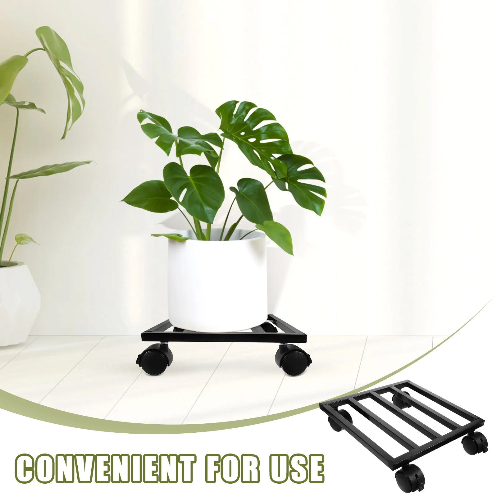 

Plant Stand Flowerpot Tray Heavy Duty Rolling Base Movable Planter Holder Indoor Outdoor Garden Plant Tray Planter Holders