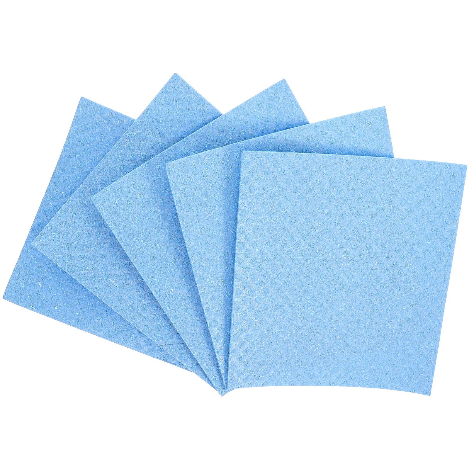 

5Pcs Wood Fiber Dishcloths Reusable Heavy Duty Cleaning Rags for Kitchen Oil Stains Scratch Resistant Washable Dish Washing