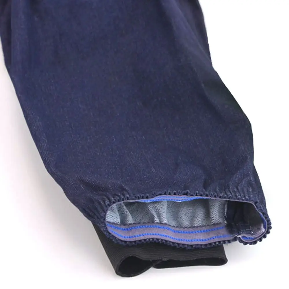 1 Pair Welder Lengthen Arm Protective Sleeves Denim Blue Welding Arm Sleeves Working Sleeves Cut Resistant Heat Protection