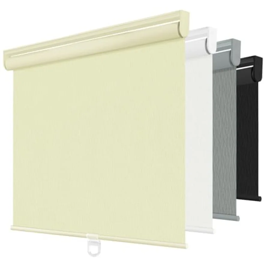 

out Roller Shades for Windows Striped Pattern Cordless Pull Down Door Blinds with Privacy Thermal Insulated Window Shades for L