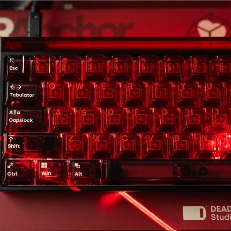 Dark Red Theme Keycaps Set Customized Cherry Profile PC Keyboard KeyCaps for Mechanical Keyboard Creativity Accessories Gifts