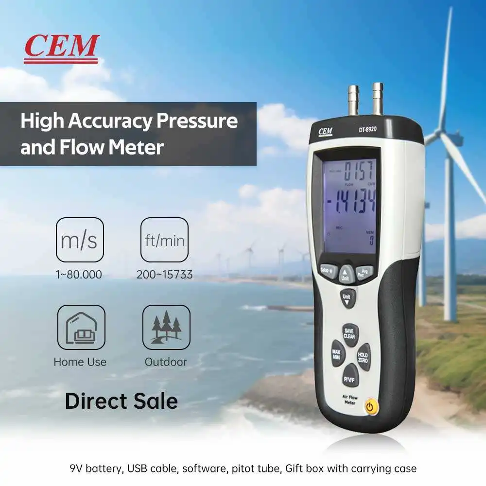 DT-8920 High Accuracy Air Pressure Meter Can Monitor Air Pressure Across Key HVAC Components and Promote Good Indoor Air Quality