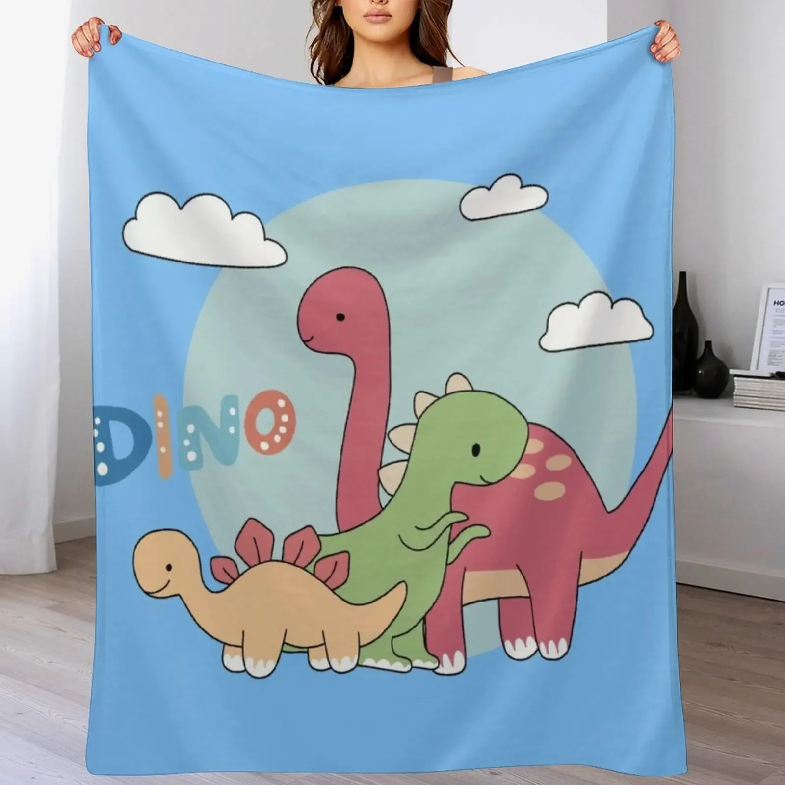 

It’s okay to not be okay Dino road trip t-shirt Throw Blanket Decoratives Luxury Soft Big Luxury Throw Blankets