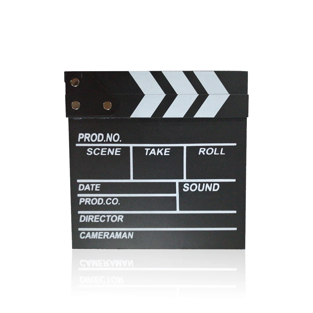 Movie Clapperboard Printed Pattern Video Shooting Director Clapperboards Scene Boards Fittings  30 27CM black L U