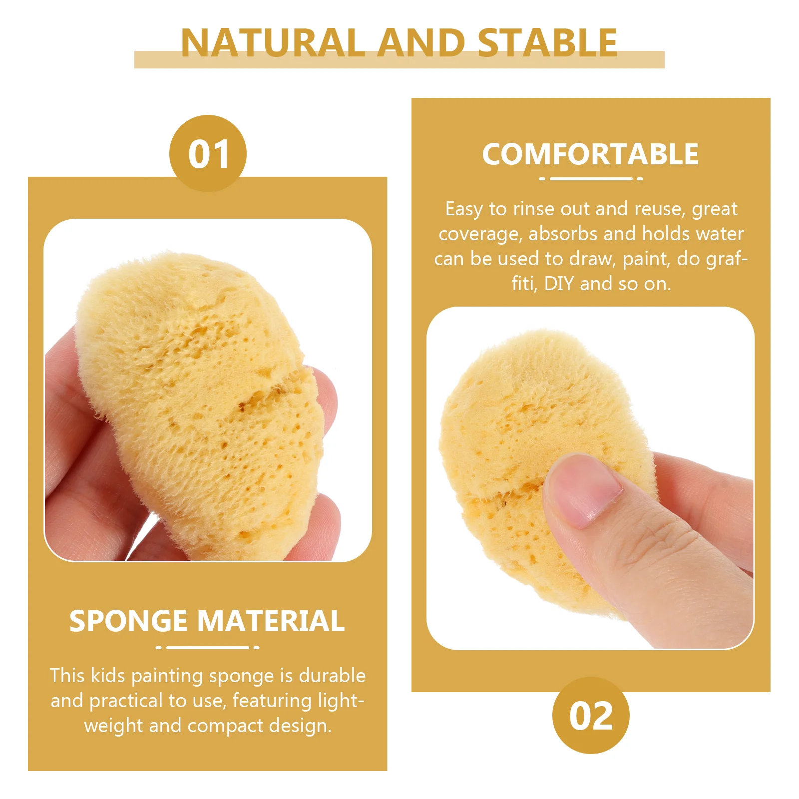 Makeup Sponges Painting Texture Watercolor Tool Template Brush Doodling Yellow Artist Child