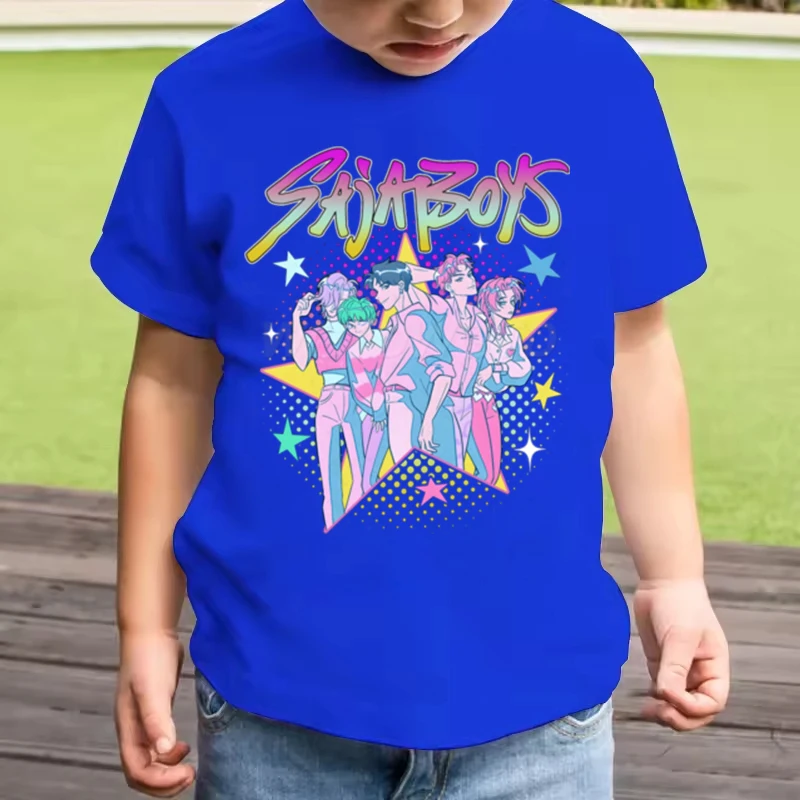 

2025 Movies KPop Demon Hunters Saja Boys T-shirt Boys Girls Tops K-Pop Demon Hunters Short Sleeve T-shirt Fashion Kids Clothes