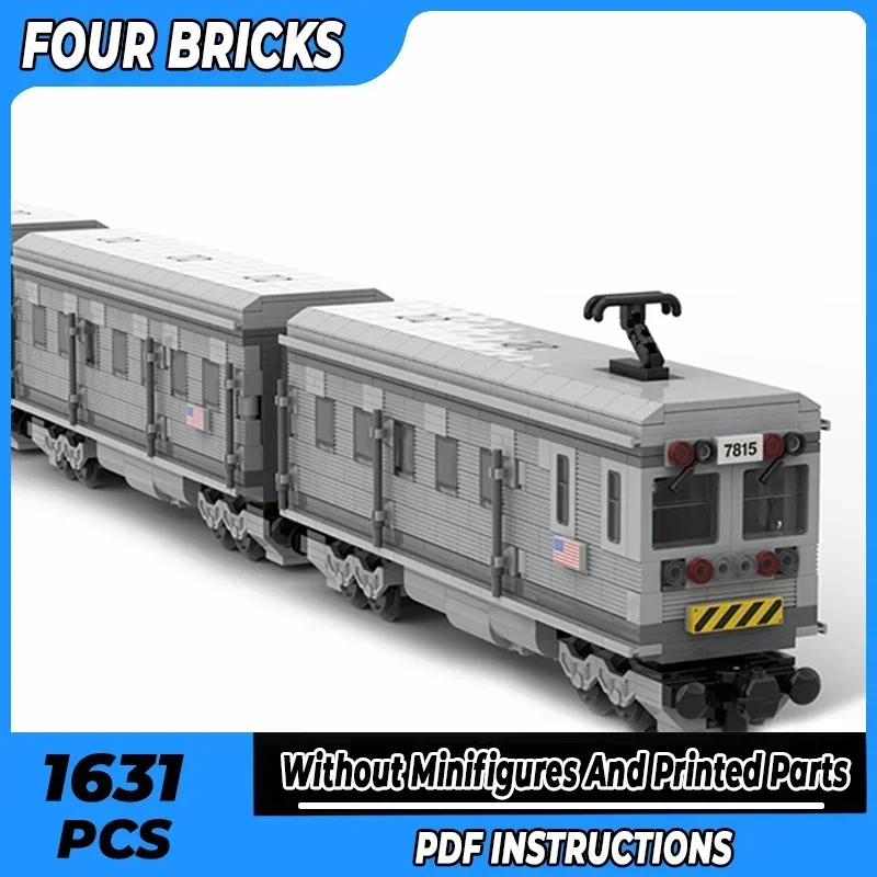 

Moc Building Bricks America Train Model New York City Subway Technology Modular Blocks Gifts Christmas Toys DIY Sets Assembly