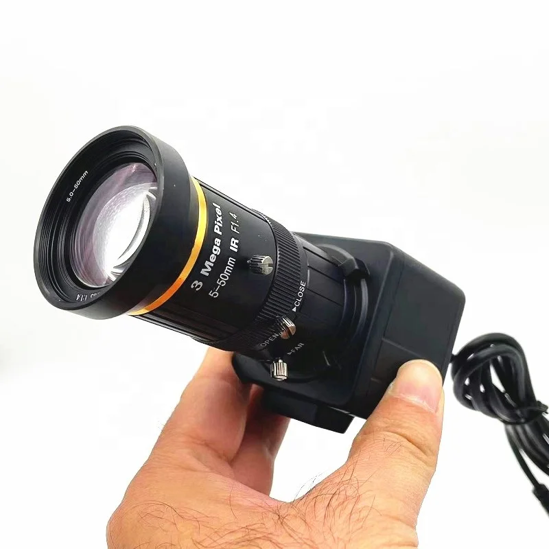 4K CMOS IMX415 5-50mm CS 10x Zoom Optical Varifocal Lens USB Camera IP65 Waterproof Vandal-Proof 30fps Night