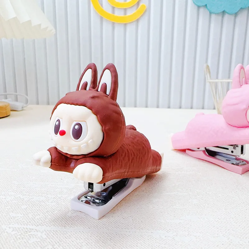 2025 New Cartoon Rabbit Shaped Silicone Stapler Cute Student Creative Stapler Office Portable Stapler Stationery