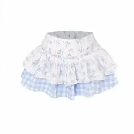 Japan top skirt Y2k Lace Skirt Women Kawaii Summer White High Waist Layered Ruffles Patchwork Cute Sexy Mini Skirt Soft Girl