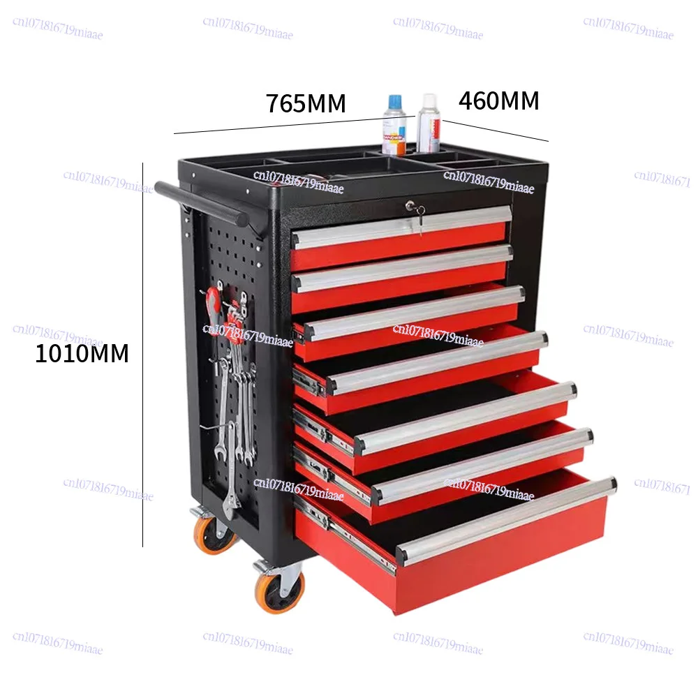 Auto Repair Tool Cart Heavy Tool Parts Push Workshop Drawer Type Multi-functional Mobile  Box Repair Cabinet