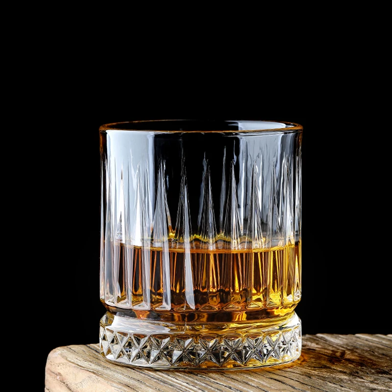 6pcs Set Diamond Painting Glass Spirits Cup Wine Glass Cup Whiskey Engraved Goblet Home Bar Drinkwares Transparent Wedding Gifts