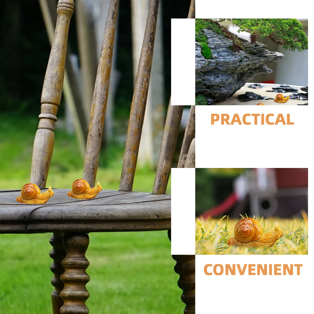 

5pcs Snail for Garden Decor Tiny Animals Home Ornament Miniature Tiny Statues Lasting Quality Yard Trinket