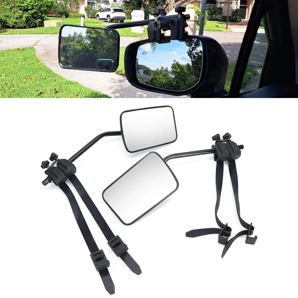 Clip-On Universal Car Extended Mirrors Trailer Adjustable Towing Mirror Suitable for Trailer Van SUV RV Lorry Trucks Touring