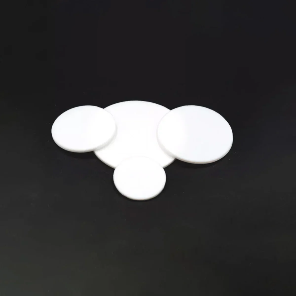 두께 0.5/1/1.5/2/3/4/5mm PTFE 솔리드 디스크/원형 가스켓/부식 방지 플라스틱 킹 블라인드 가스켓 직경 5-100mm