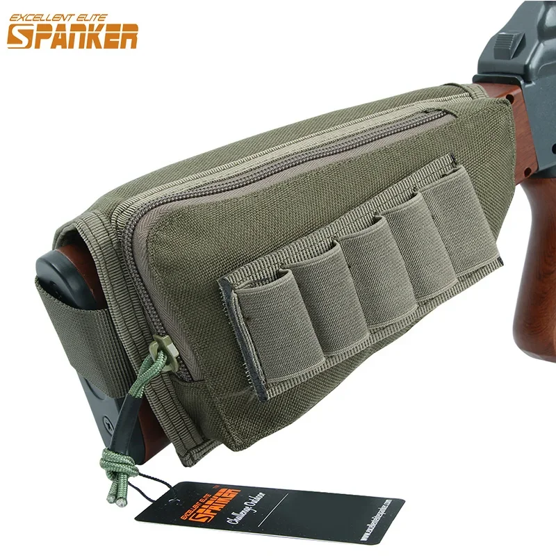 

Tactical Rifle Buttstock Muti-functional Hunting Zipper Rifle Buttstock Pack Bag Cheek Pad Rest Shell Mag Pouch Pocket