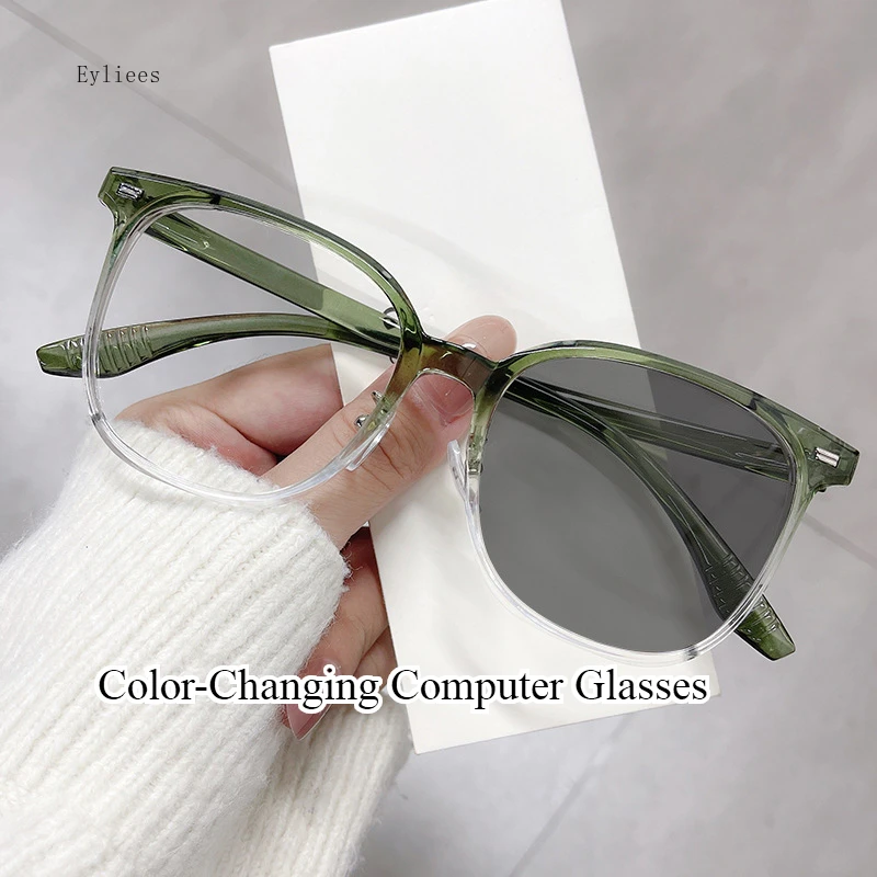 Color-Changing Computer Glasses Reduce Headache Filter UV Rays HD Lens Glasses for Computer/Phone Screen Eye Protection gafas