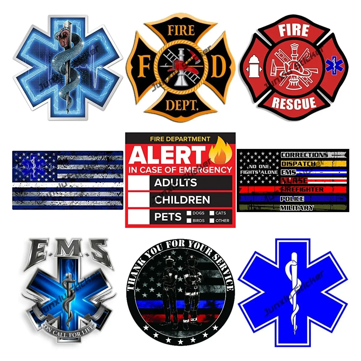 

First Responder Reflective Decals on Call for Life EMS Sticker Emergency Medical Services Vinyl Sticker for Cars Trucks Laptops