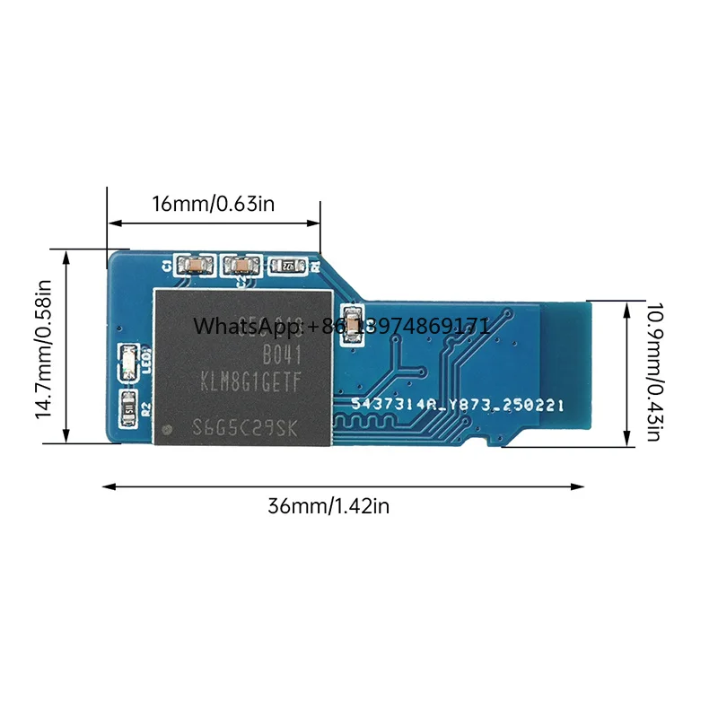 

EMMC to TF Card Module Supports BGA153/BGA169 Chip to Micro SD Card MMC Card Programmer