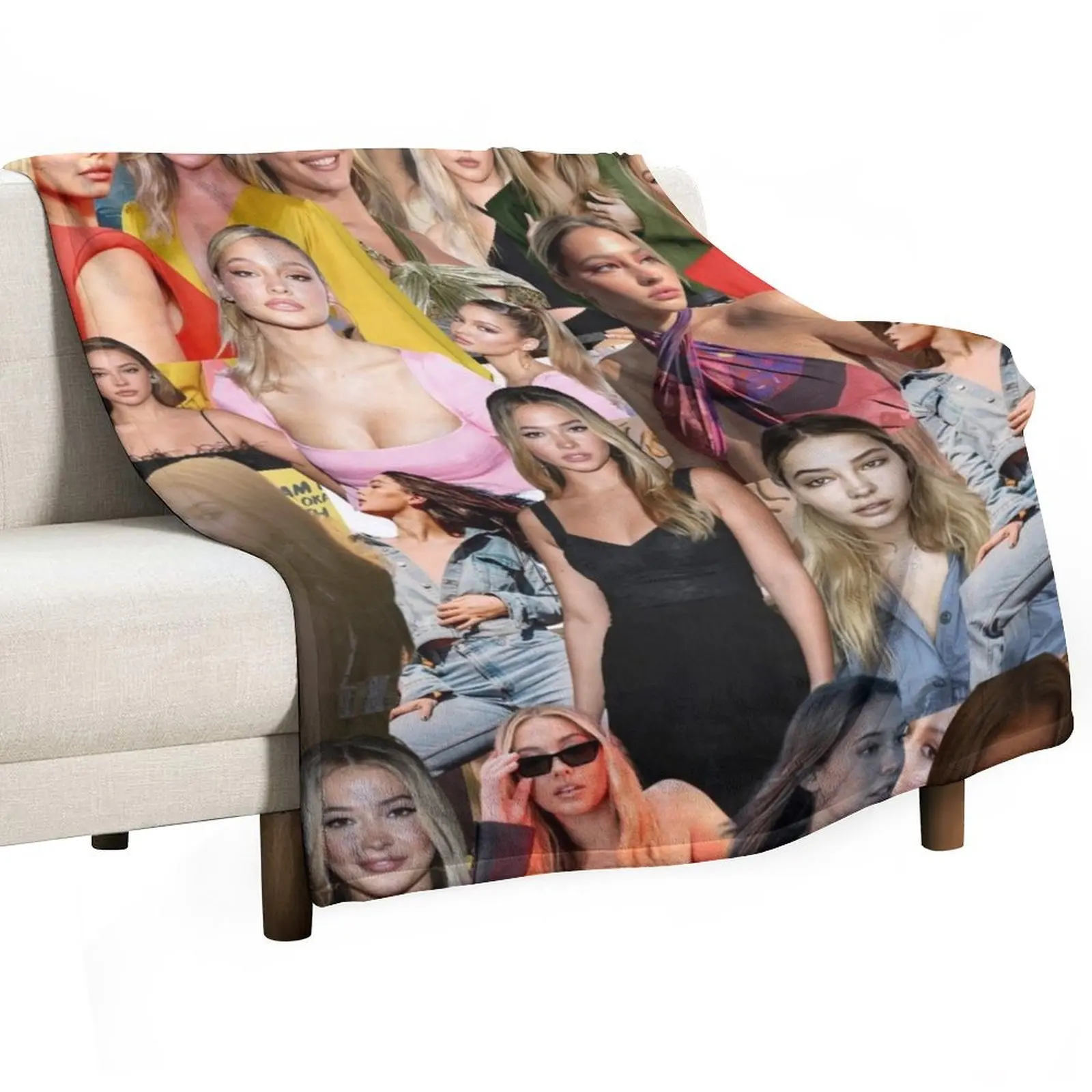 

Madelyn Cline Super Fine Beautiful Actress Aesthetic Collage - 1 Throw Blanket Sofa Throw For Decorative Sofa Retros Blankets