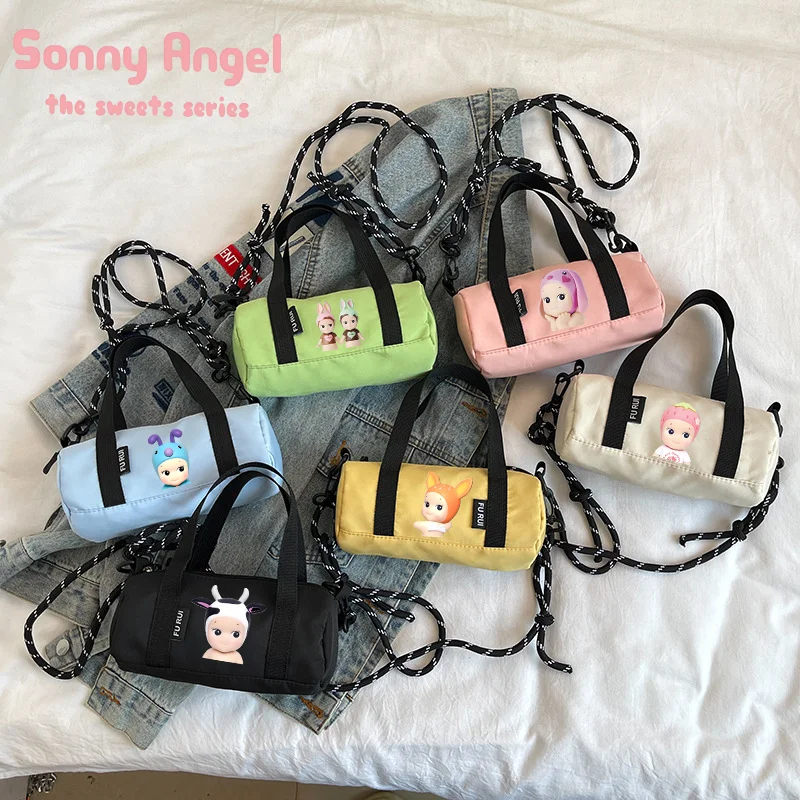 Sonny Angel-Bolsos cruzados de lona con estampado de dibujos animados para mujer, bandolera informal a la moda, con cremallera, para estudiantes, regalos