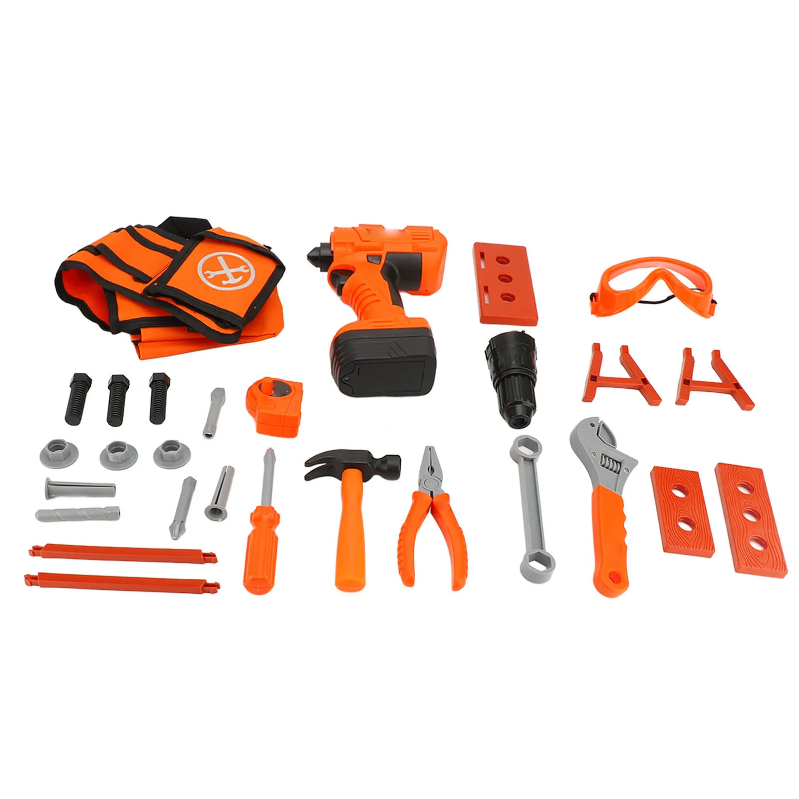 

27pcs Electric Drill Screwdriver Toy Impact Drill Tool Little Boy Home Improvement Maintenance Worker Toy Set for Ages 4‑6