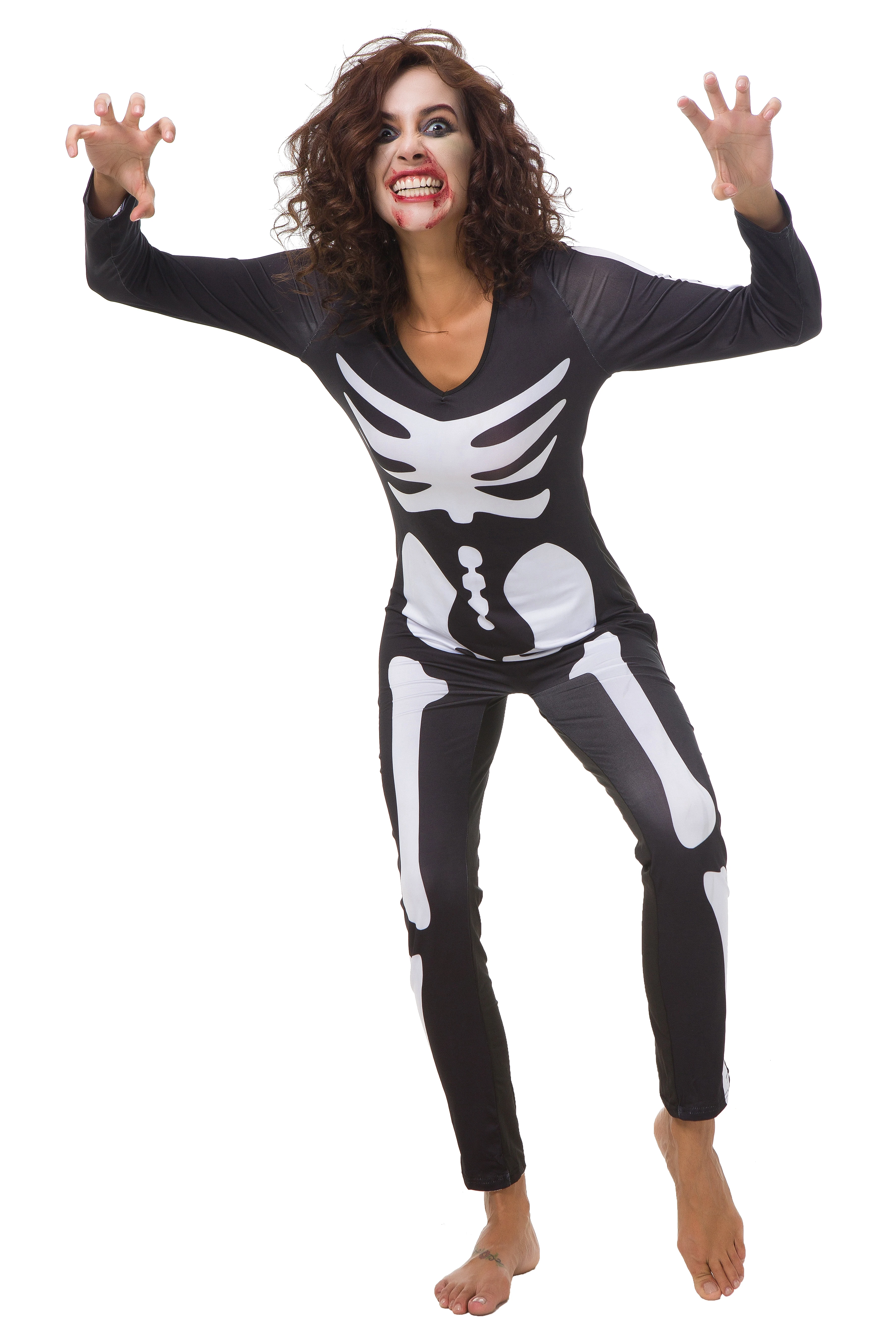 Ролевой костюм ужасов-зомби на Хэллоуин, костюм черепа, карнавальный костюм на Хэллоуин для взрослых, комбинезон с 3D-печатью