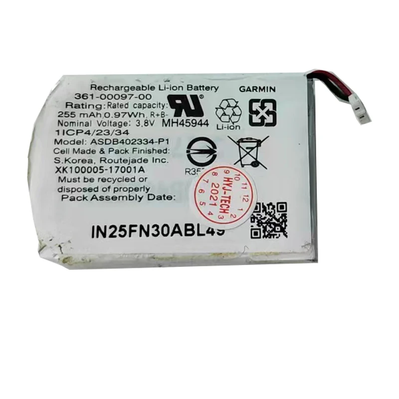 361-00097-00 Li-ion Battery For GARMIN Fenix 5/Fenix 5 Plus/Fenix 5 Plus Sapphire Forerunner 935 945 Rechargeable Battery 255mAh