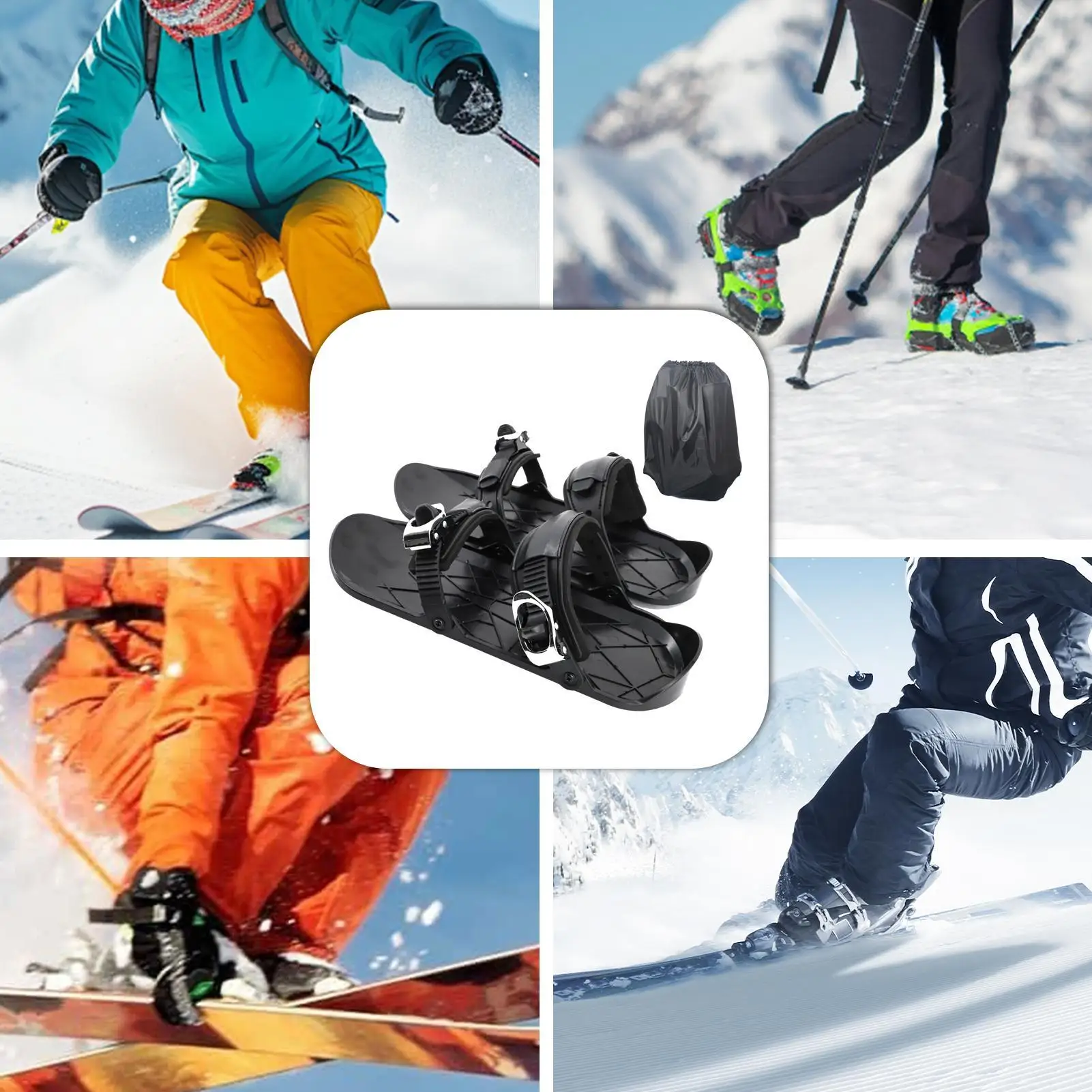 

Ski Skates Adjustable Skiing Snowshoe For Women Breathable Snowblades Shockproof Equipment For Practice Beginners Adults Women