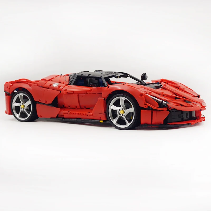 MOC High-Tech Red Super Sprot Car Model Building Blocks Compatible SP3 42143 Bricks Puzzle DIY Toys Assembly Christmas Gifts Kid