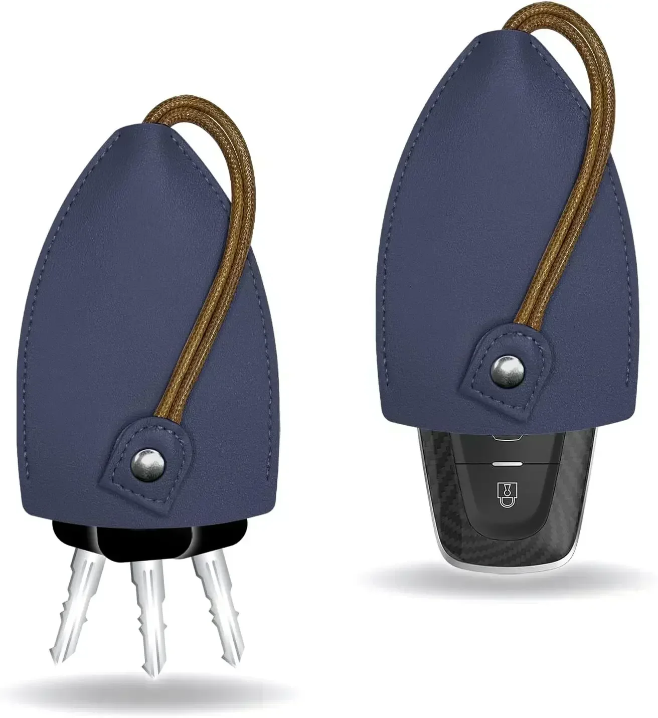 Pull Out Key Case Solid Color PU Leather Key Wallets Housekeepers Car Key Holder Case Leather Bag For Keys view 6
