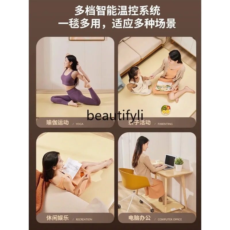 F132 الكربون الكريستال الطابق التدفئة حصيرة السجاد التدفئة الأرضية حصيرة المنزلية الطابق التدفئة الكهربائية بطانية الحرارية الأرضية الكهربائية #3