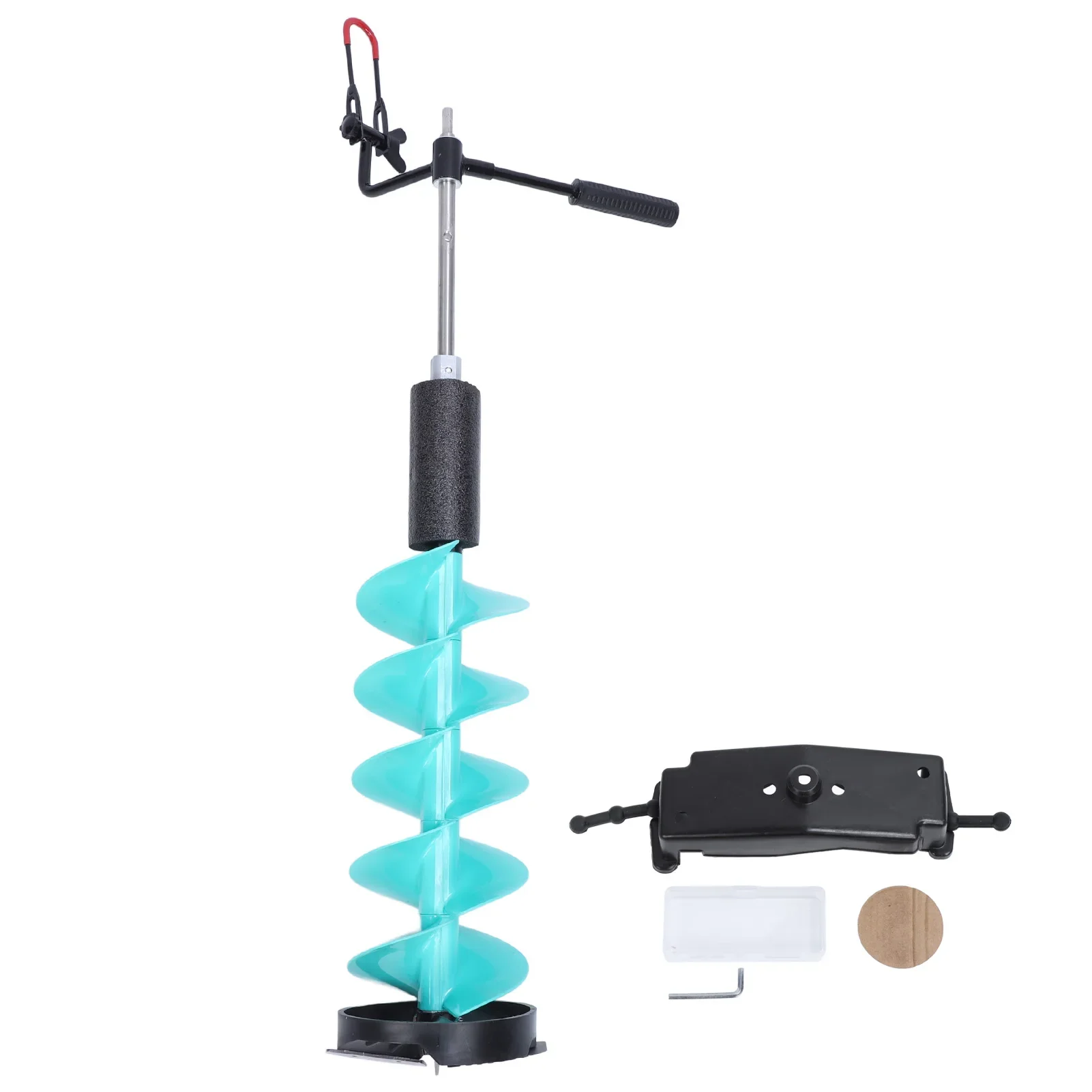 Electric Ice Auger Electric Ice Auger Kit Incisive Blade Ice Drill Auger with Positioner Extension Rod for Fishing Emergency 8in