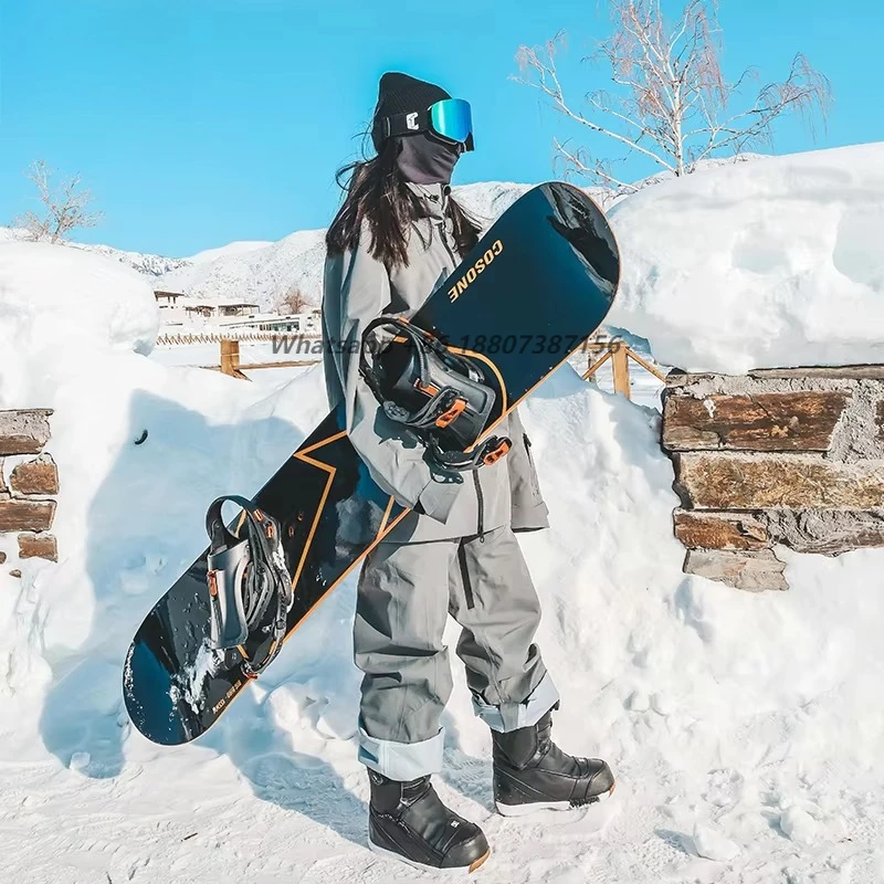 Professional 3L Ski Suit for Men Women Full Pressure Glue Cyber Hard Shell Windproof Waterproof Cold-proof Snowboarding