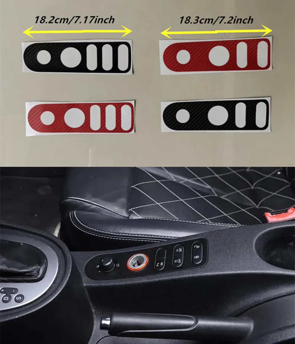 1Pc Carbon Fiber Sticker For Seat Leon Altea 2005 2006 2007 2008-2010 2011 2012 For Toledo 2005-2009 LHD RHD Car Door Lock Gear