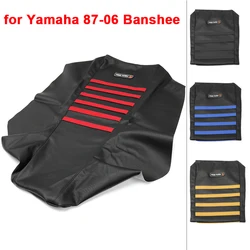 YFZ350 ATV Ribbed Gripper Soft Seat Cover PVC Non-slip For YAMAHA Banshee YFZ 350 yfz350 1987-2006 2005 2004 2003 2002 2001 2000