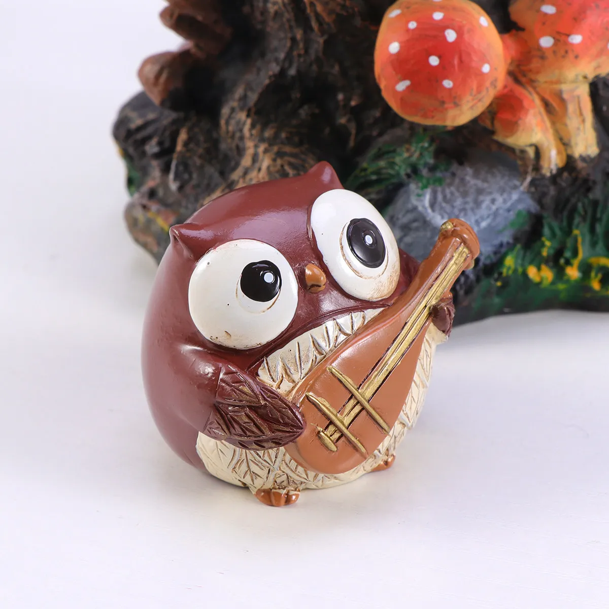 Resin Owl Decoration Handcrafted Premium Quality Desktop Home Office Party Ornament Animal Statue for Gifting Friends