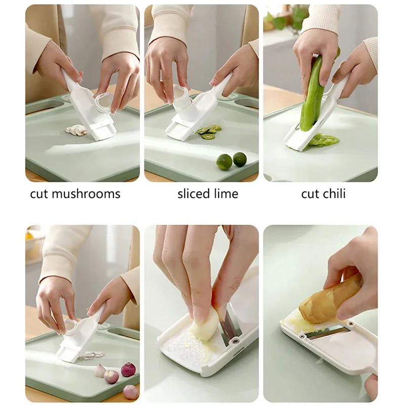 Fruit Vegetable Cutter Slicer Manual Slicing Grinding Onion Garlic Lazy Double-Sided Vegetable Cutting Chopper Kitchen Gadgets