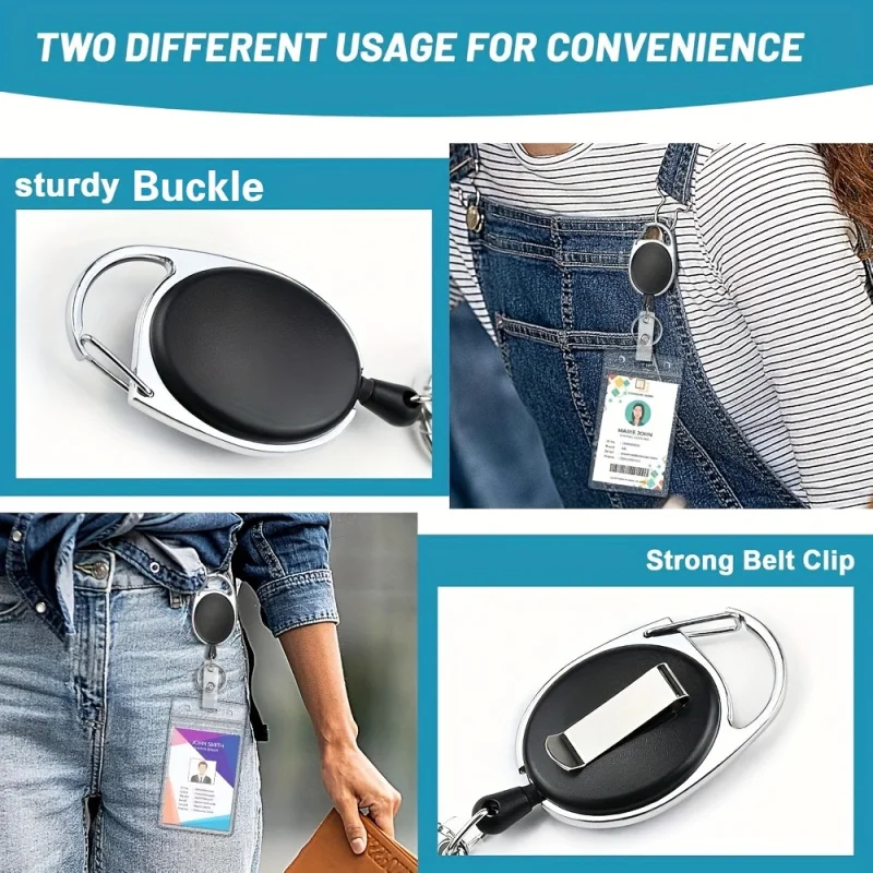 With clasp and key ringIDBadge Set - Vertical transparent plastic4.16" x 2.83"The sleeve can accommodate up to3Card - Scaling24"