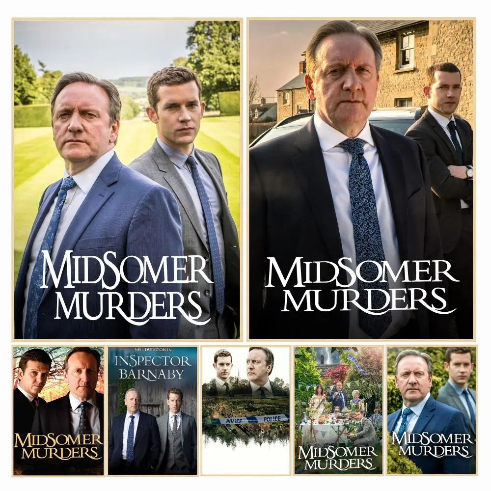 tv series M-Midsomer Murders-S Poster Decorative Wall Art Sticker for Cafe Office Bedroom and Living Room