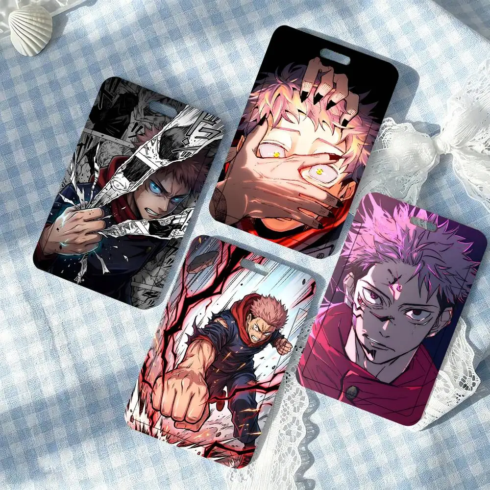 Anime Jujutsu Kaisen Itadori Yuuji Lanyard Card Holders Student ID Card Holders Neckband Card Holders Access Control Accessories