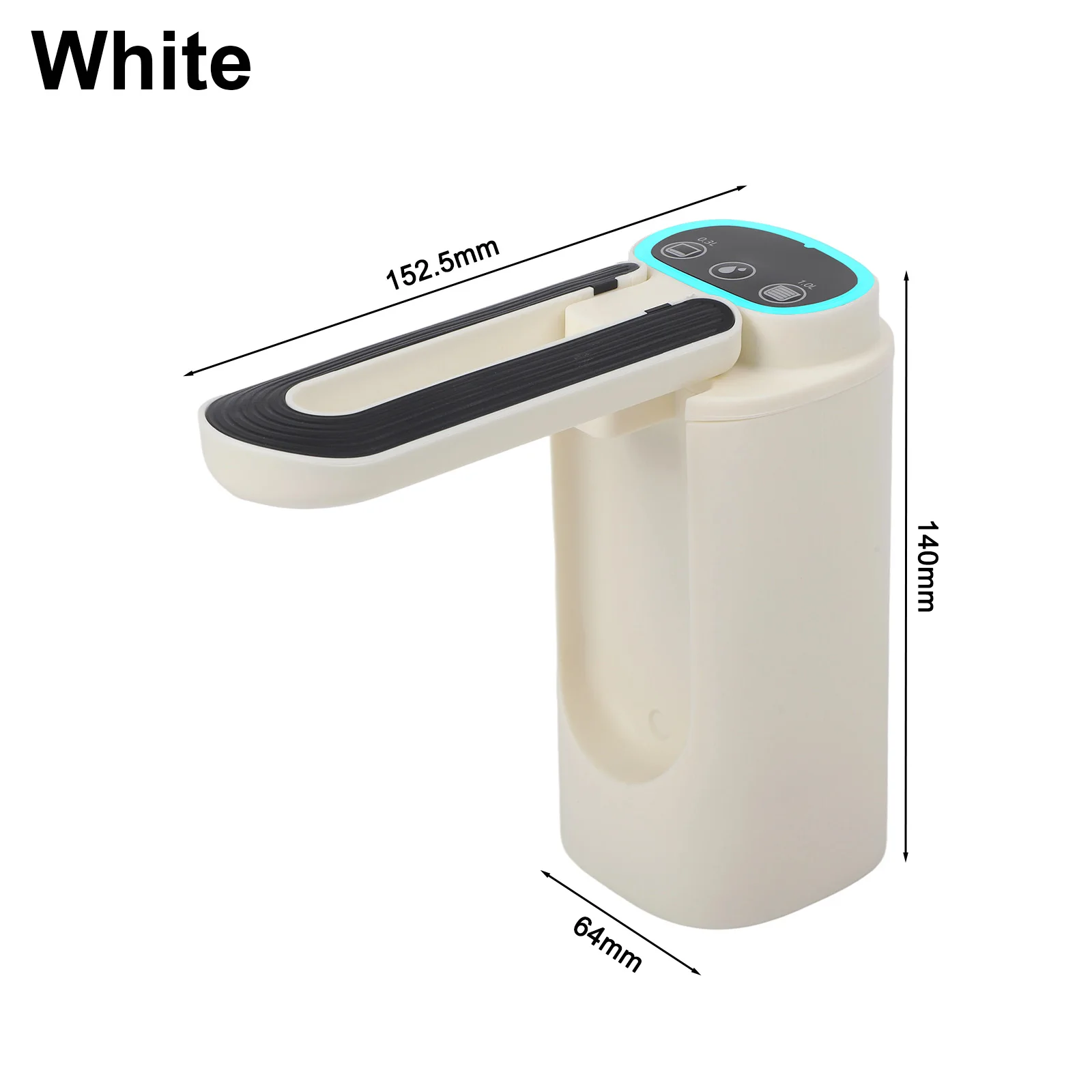 Electric Water Dispenser Pump with Foldable 90 Degree Outlet and 1200mAh Battery for Convenient Portable Water Access