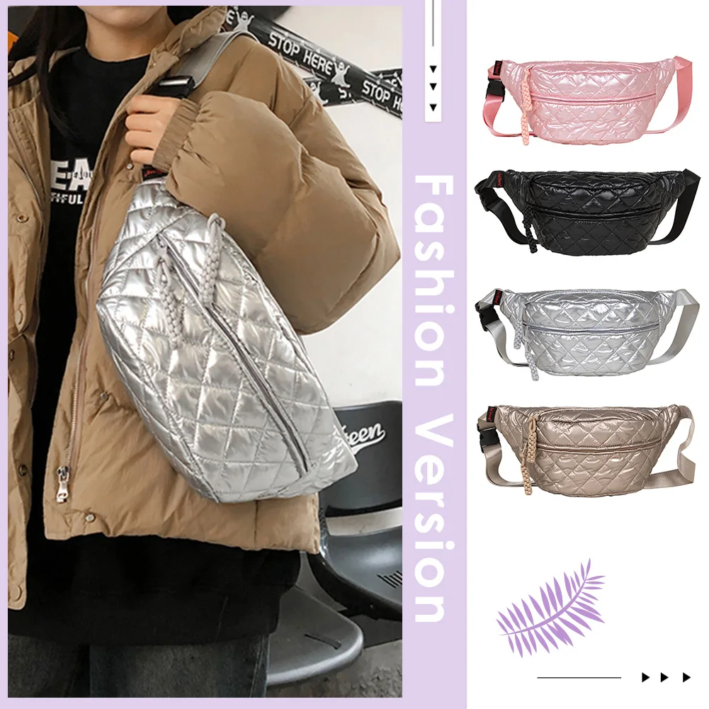

Couple Quilted Chest Bag Small Sling Bag Fashion Casual Crossbody Purse with Multi Pockets Handbag for Christmas Gift Fanny Pack