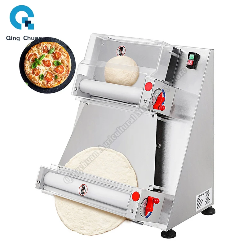 Dough Pressing Machine Electric Wall Hanging Pizza Dough Moulder Forming Machine Base Roller Pizza Dough Press Machine