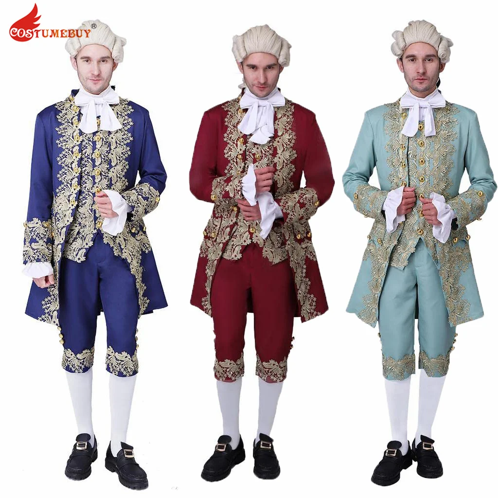 

18th Century Victorian Costume Regency Tailcoat Vest Outfits Uniform Prince Noble Court Medieval Colonial Costume