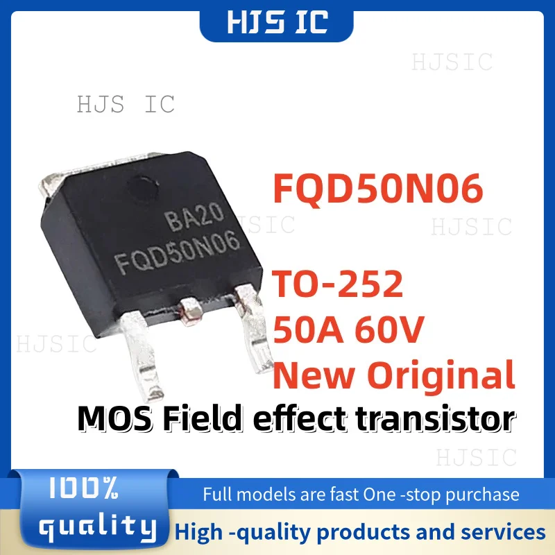 10PCS 100% New Original FQD1N60 FQD5N50 FQD8P10 FQD18N20 FQD50N06 FQD20N60 FQD10N60 FQD19N10 TO-252 Best Quality In Stock