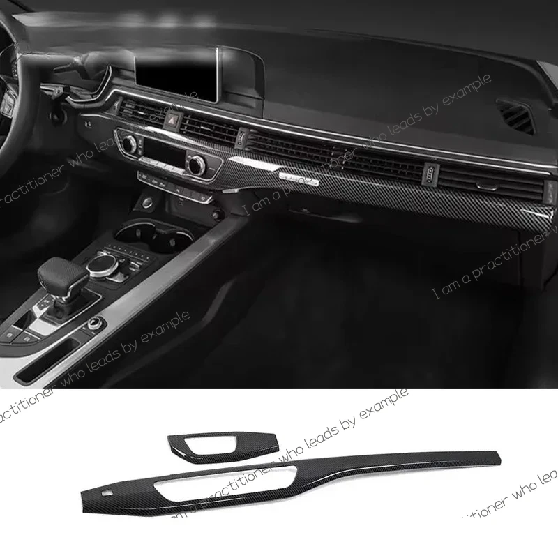 

Printed Carbon Fiber Color ABS Decoration Sticker Trim for Audi A4 B9 A5 2017 2018 2019 2020 2021 Interior Accessories LHD