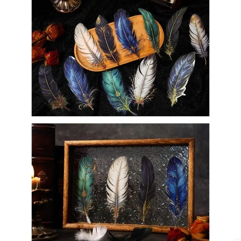 

5шт перо художественная наклейка водостойкая ПЭТ декоративная наклейка для скрапбукинга