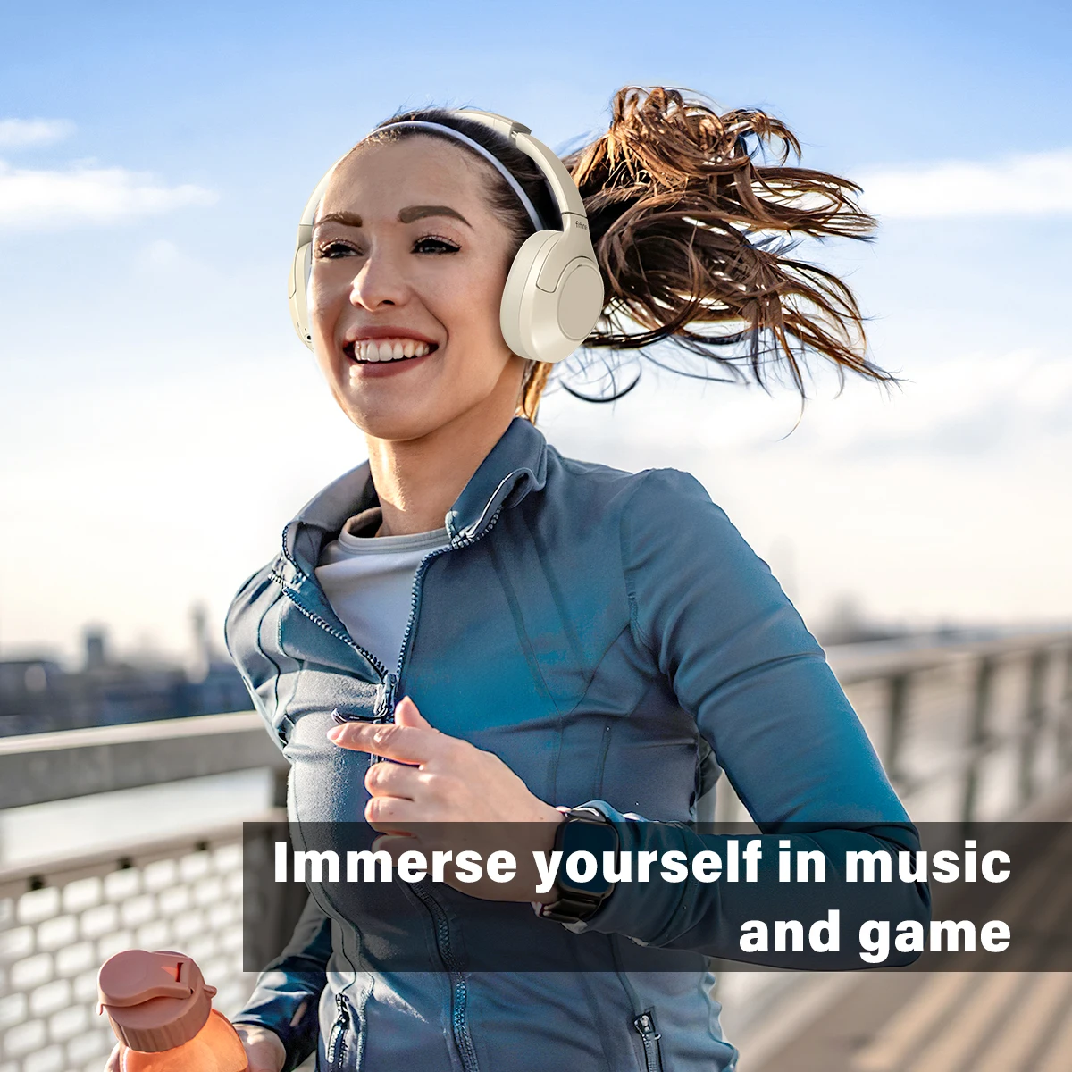 FIFINE Bluetooth Wireless Headphones for Phone/Pad,Over Ear Headset  with Active Noise Cancelling for Music/Game,Portable,65H-X3
